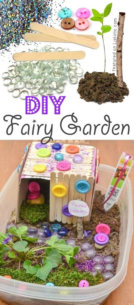 DIY Outdoor Fairy Garden for kids. A ton of DIY super easy kids crafts and activ. - kids crafts - DIY Outdoor Fairy Garden for kids. A ton of DIY super easy kids crafts and activities for boys and - Kids Fairy Garden, Fairies Garden, Children Garden, Easy Garden, Fairy Houses Kids, Garden Fun, Diy Y Manualidades, Activities For Boys, Outdoor Activities For Toddlers